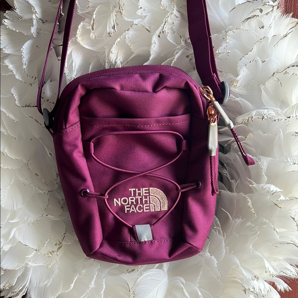 The North Face Purple Crossbody Bag with Adjustable Strap
